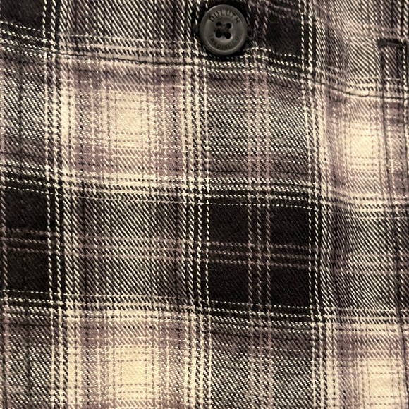 Duluth Trading Co Black and White Plaid Women's Top - Picture 3 of 6